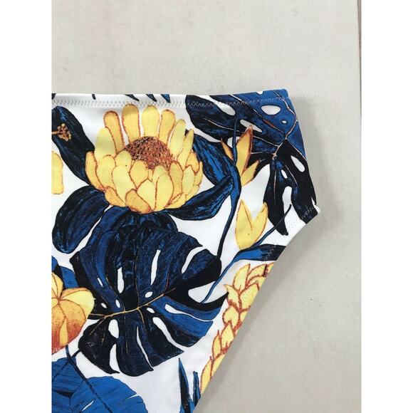 Cupshe Multicolor Floral High Waist Bikini Bottom Swimwear - Picture 7 of 7
